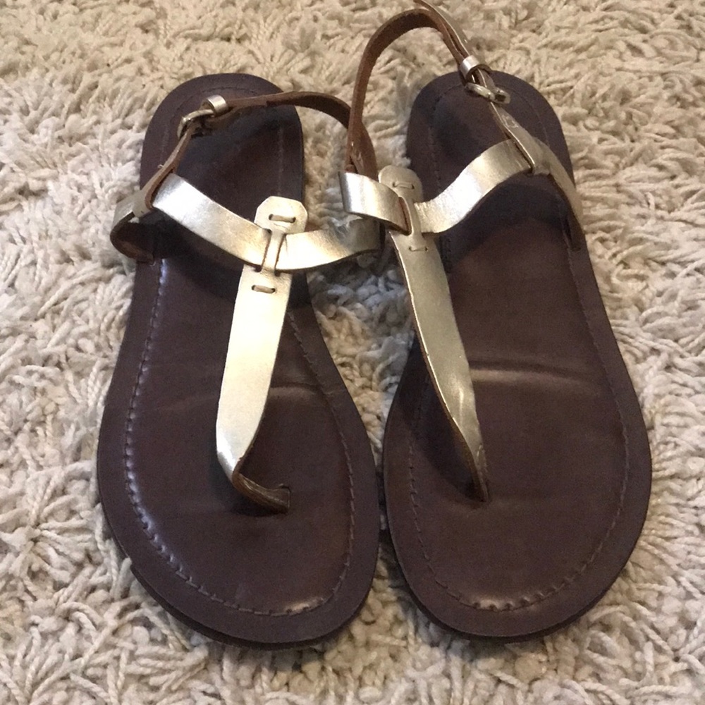 Gold Strapped Sandals